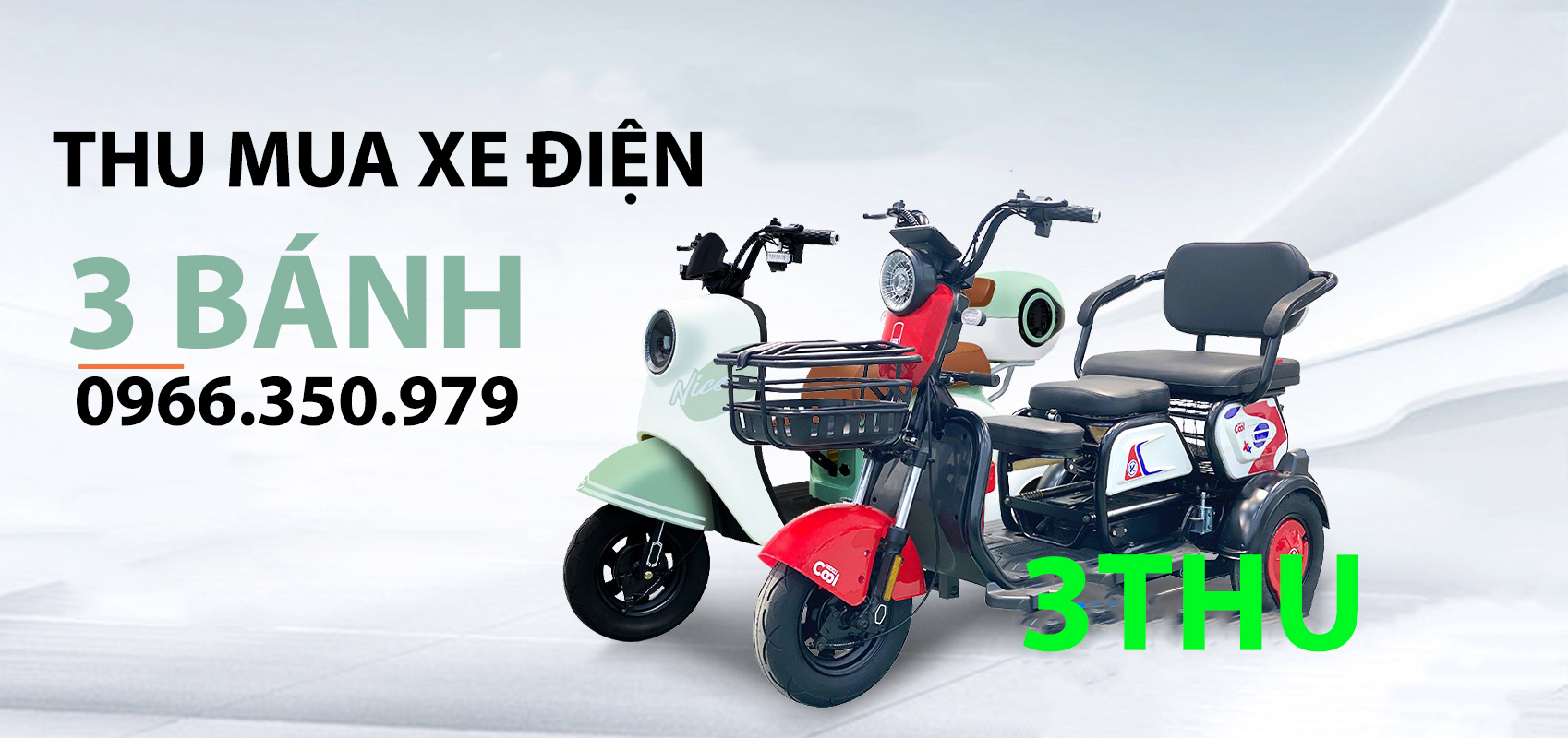 Thu mua xe điện 3 bánh, thu tại nhà ở HCM, Bình Dương, Tây Ninh
